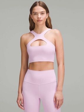 Lululemon Bend This Scoop and Cross Bra *Light Support, A-C Cups in Vitapink